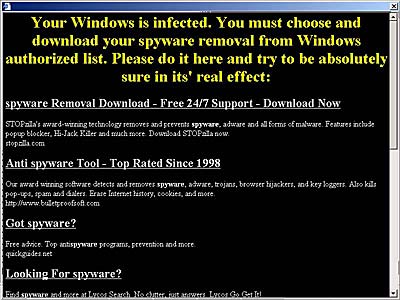 StillSecure malicious message example